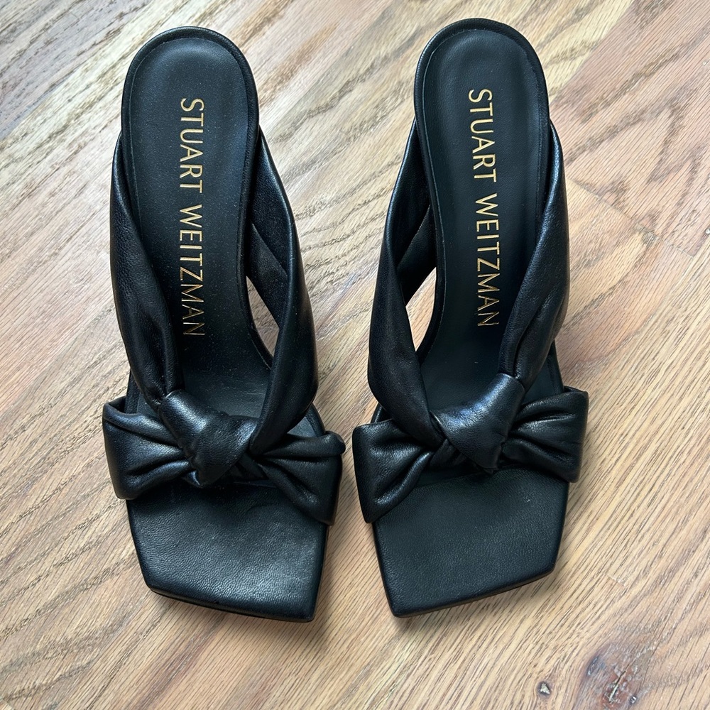 Stuart Weitzman Black Bow Heels